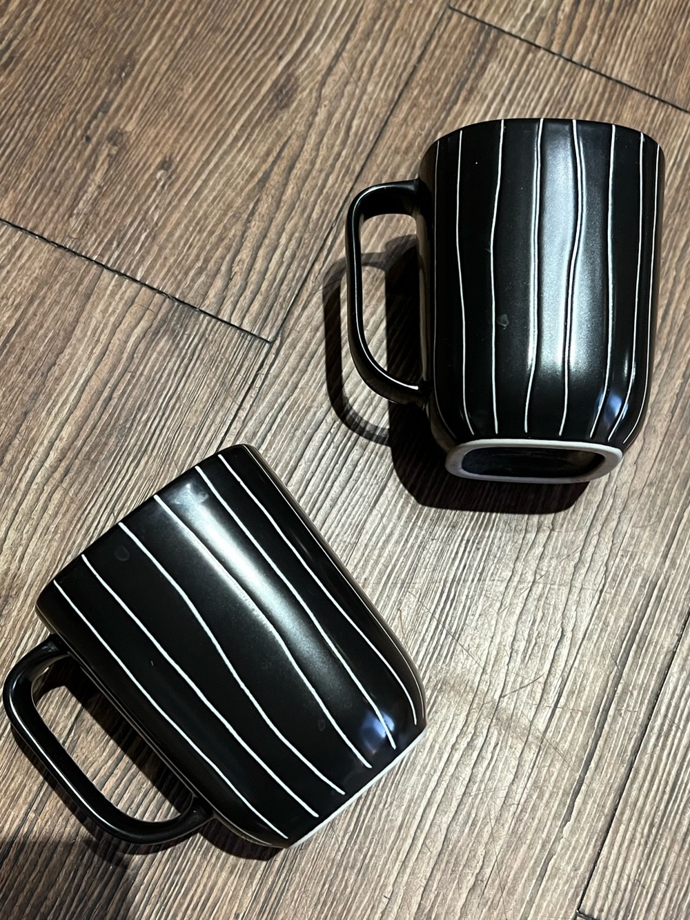 Calvin Klein graffiti collection Handmade Glazed Ceramic coffee cups set